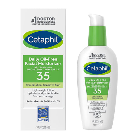 Cetaphil Daily Oil-Free Facial Moisturizer+SPF 35, 3 oz